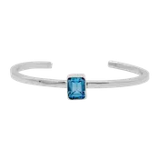 1 Stone Blue Topaz Cuff Bracelet GZ NW 5470