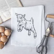 Baby Goat Flour Sack Towel - Eco-Friendly Cotton Tea Towel