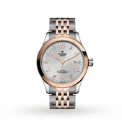 1926 | 28mm, Two-Tone Steel & 18K Rose Gold, Diamond Silver Dial