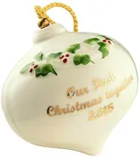 Belleek Ornament - First Christmas - 2015