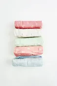5 Pack Lumi Muslin Burp Cloths- Bloom