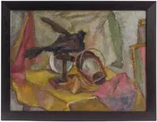 E. Hecht <br />Still Life with Bird