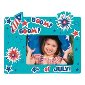 4th of July Picture Frame Magnet Craft Kit (12 Pack)