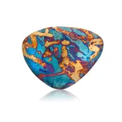 Gold Painted Iridescent Shell Brooch