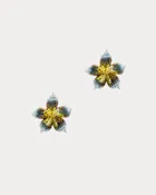 Adva Flower Earrings - Blue