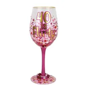 40 Is Flirty Wine Glass