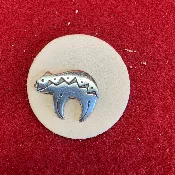 Bear Concho – Antique Silver Finish 1″