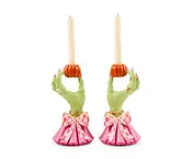 MacKenzie-Childs Glam 'o' ween Hand Candle Holders, Set of 2