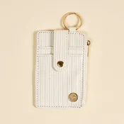 Ripple Ridge Keychain Wallet–White