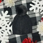 Black Chic Rhinestone Beanie