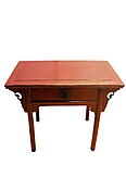 Antique Chinese Red Lacquer Altar Table