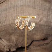 Celestial Glow – Jeweled Hoop Earrings