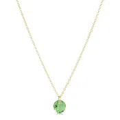 16" Necklace Gold - Reflection Small Charm August