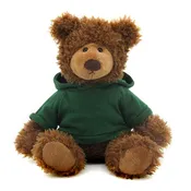 Brown Frankie Bear in Custom Hoodie 10"
