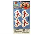 Alabama Roll Tide Fan A Peel Face Tattoos - A