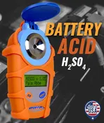 Battery Acid Refractometer – H2SO4 Scale – Sulfuric Acid Specific Gravity