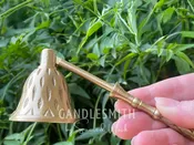 Brass Candle Snuffer – Satin Finish, Short Handle