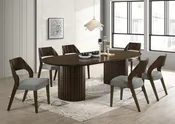Holt Espresso 5 Piece Oval Dining Set
