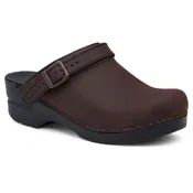 Dansko Ingrid: Antique Brown Oiled Mule