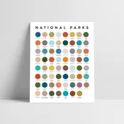 National Parks Color Palette Print
