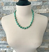 "ARIZONA CHARM" OOAK - Genuine Alacron Turquoise Gemstone and Swarovski Crystal Designer Necklace —
