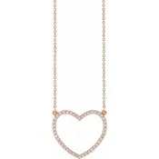 14K Gold 1/4 CTW Diamond Heart 16’ Necklace