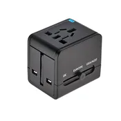 Adapter - International Cube with 1 USB & 1 C Port
