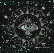 Blue eye mandala art