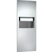 American Specialties 64696A-6 Semi-Recessed Automatic Roll Paper Towel Dispenser &amp; Waste Receptacle
