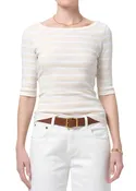 3/4 Sleeve Boat Neck Slim Tee