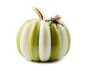 MacKenzie-Childs Fergal's Friend Spider on Small Moss Stripe Pumpkin