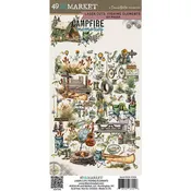Campfire Memories Collection - Laser Cut Fishing Elements by 49 and Market