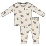 2 PC PJ SET L/S TOP + PANT KNIT