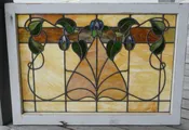 American craftsman antique stained glass window