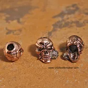Skull - Rose 2-Tone Antique Gold/Rhodium Plated