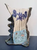 Lily Iris Stoneware Vase/Sculpture — Portage Hill Art Gallery