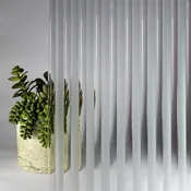 1/2" Reeded Sandblasted