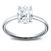 14K Gold 0.67ct Cushion Cut Diamond Solitaire Engagement Ring F VS2 natural diamond