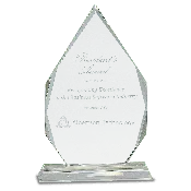 10 1/2" Crystal Diamond on Clear Pedestal Base