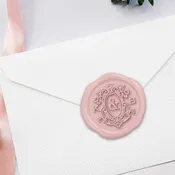 2 Initial Wedding Duogram Adhesive Wax Seals #3382