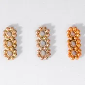 15mm Rainbow Copper 3-hole Spacer Bar