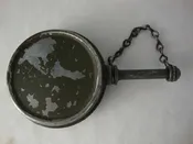 Vintage Metal Military Green Banjo Style Gun Oiler Oil Can