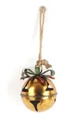 10" Long Antique Gold Oversized Hanging Metal Christmas Bell  ZR200891-E