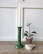 A Bordallo Pinheiro Ceramic Ivy Vine Candlestick Holder