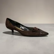 ARMANI Suede Kitten Heels in Brown | 39