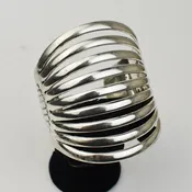 Allen Kee (Navajo) Silver 9-Bar Bracelet, c. 1950s — Turkey Mountain Traders