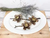 Brass Flower Candle Holder | Mid-Century Modern Decor