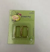 1" Rectangular RIngs Gold 9837