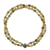 Clara Williams Green Garnet Magnetic Necklace