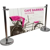 Cafe Barrier Indoor/Outdoor Banner Stand System